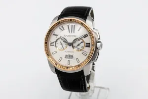 Cartier Calibre De Cartier 42mm Black Leather W7100043/3578 2014