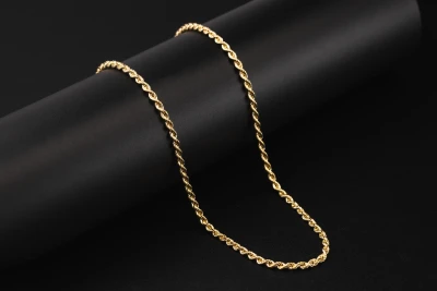 18ct Yellow Gold Rope Chain 18" 4g
