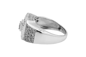 14ct White Gold Diamond Mens Ring 1.53ct