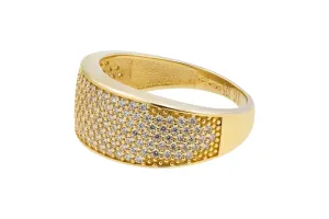 9ct Yellow Gold Cubic Zirconia  Ring 3.3g