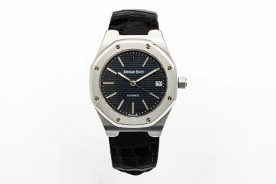 Audemars Piguet Royal Oak Automatic 36mm Black Leather 14800ST Circa 1993