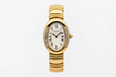Cartier Baignoire Joaillerie Watch 32x22mm 18ct Yellow Gold 8057912/1541 1990s