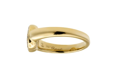 Chopard Happy Diamonds Icon Heart Ring 18ct Yellow Gold 0.29ct