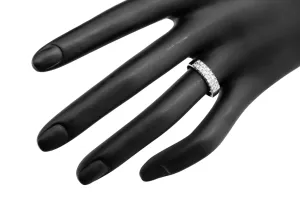 14ct White Gold Double Row Channel Diamond Wedding Ring 0.36ct