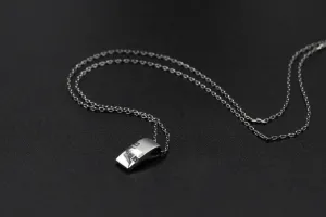 18ct White Gold Necklace & Diamond Pendant 0.04ct