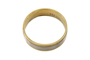 9ct Yellow and White Gold Wedding Band Ring 5.2g