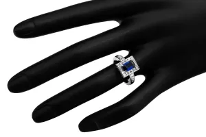 Platinum Diamond & Sapphire ring  1.44ct Sapphire & 1.07ct Diamond