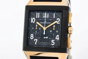 Jaeger-LeCoultre Reverso Squadra Chrono GMT Black Rubber 231.L.50 Circa 2000s