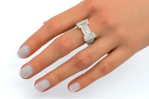 9ct Yellow Gold Round & Princess Cut Diamond Ring 1.25ct 5.8g