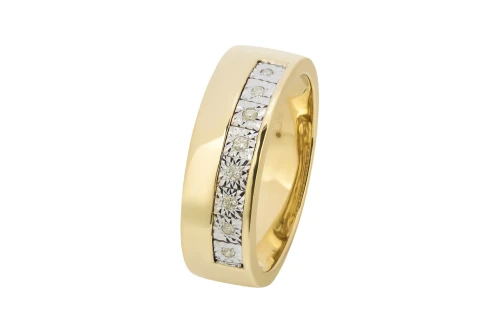 9ct Yellow Gold Diamond Wedding Band 0.08ct