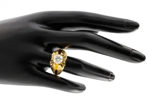 18ct Yellow Gold Diamond Signet Ring 2.00ct GIA Certified