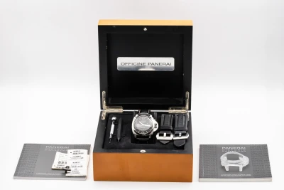 Panerai Luminor 8 Days GMT 44mm Black Leather PAM00233 2012