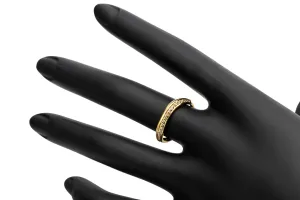 18ct Yellow Gold & Diamond Shaped Wedding Band 0.10ct