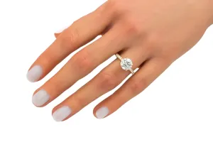 18ct Yellow Gold Diamond Hidden Halo Engagement Ring 2.21ct GIA Certified