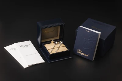 18ct White Gold Diamond Chopard LOVE YOU Earrings 84/4665-20 1.58ct