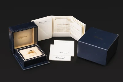 Chopard Happy Diamonds Icon Heart Ring 18ct Yellow Gold 0.29ct