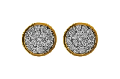 9ct Yellow Gold Diamond Stud Earrings 0.20ct 1.5g