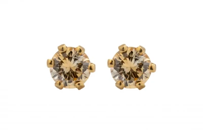 9ct Yellow Gold Diamond Stud Earrings 0.50ct