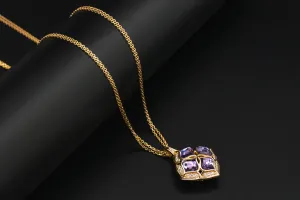 Chopard IMPERIALE 18ct Rose Gold Amethyst Diamond Pendant Necklace 23.3g