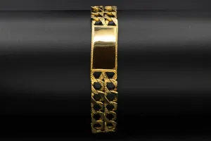 9ct Yellow Gold Curb ID Bracelet 18.2g