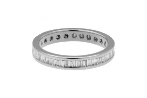 Platinum Diamond Baguette Eternity Ring 0.68ct