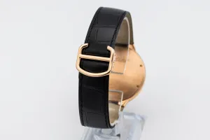 Cartier Ballon Bleu 42mm 18ct Rose Gold Black Leather W6900651 2012