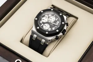 Audemars Piguet Offshore Chrono 42mm Black Leather 25940SK.OO 2013