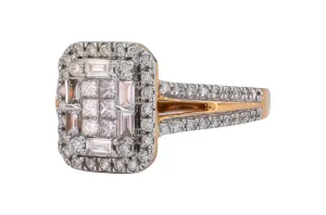 18ct Rose Gold Diamond Engagement Ring 1.74ct 5.8g