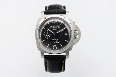 Panerai Luminor 8 Days GMT 44mm Black Leather PAM00233 2012