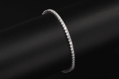 Sterling Silver Lab Grown Brilliant Cut Diamond Tennis Bracelet 3.19ct