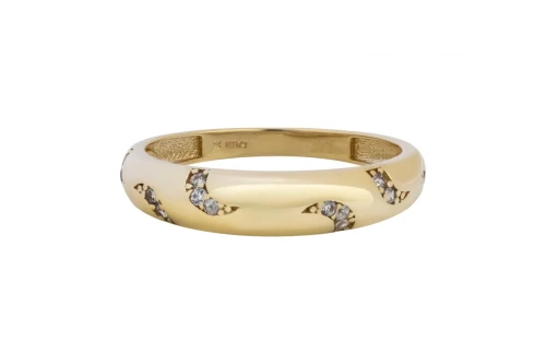 9ct Yellow Cubic Zirconia Ring 1.8g