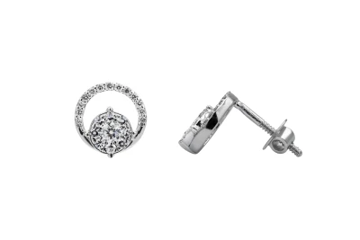 18ct White Gold Diamond Stud Earrings 0.40ct 2.6g