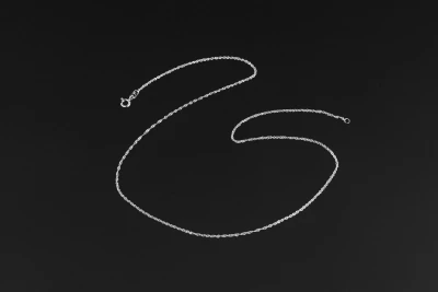 9ct White Gold Chain 18" 1.2g