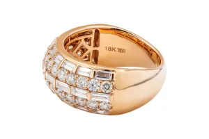 18ct Rose Gold Diamond Ring 2.96ct