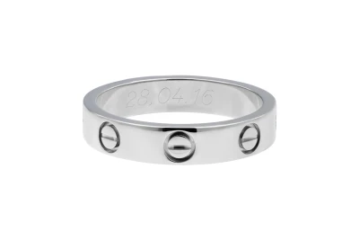 Cartier LOVE Wedding Band 18ct White Gold Size 55 (N)