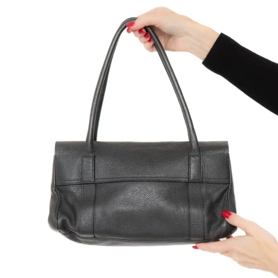 Mulberry Bayswater East West Seal Grey Leather Bag