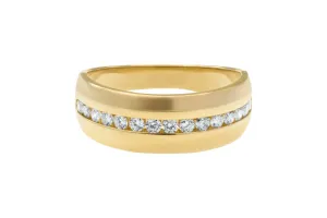14ct Yellow Gold Diamond Wedding Band 0.74ct