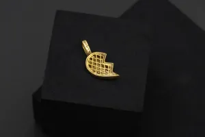 9ct Yellow Gold Half A Heart Diamond Pendant 1.10ct