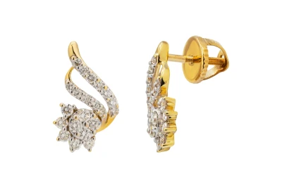 18ct Yellow Gold Diamond Stud Earrings 0.74ct