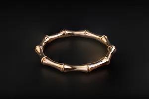 GUCCI 18ct Rose Gold Bamboo Bracelet Size 16 22.5g