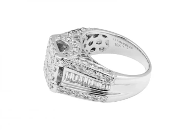 18ct White Gold Diamond Mens Ring 1.16ct
