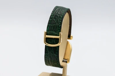 Cartier Calandre 22mm Green Leather 40040 Circa 1980s