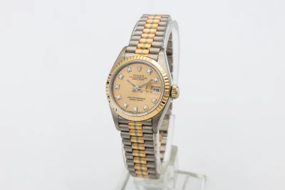 Rolex Lady DateJust 26mm 18ct White & Yellow Gold Tridor 69179 1989