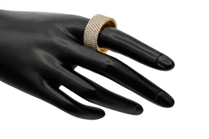 18ct Yellow Gold Diamond Eternity Mens Ring 6.00ct