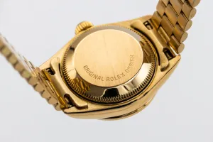 Rolex Lady DateJust 26mm 18ct Yellow Gold Presidential 69158 1991