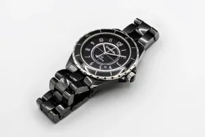 Chanel J12 38mm Black Ceramic Bracelet H0685 Circa 2006