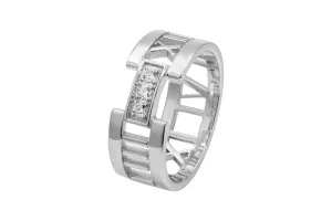 Tiffany & Co. 18ct White Gold Diamond Wedding Band Atlas 0.10ct