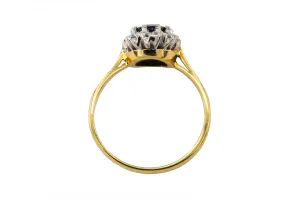 18ct Yellow Gold Diamond And Sapphire Ring
