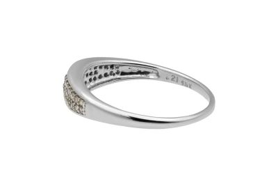18ct White Gold Micro Pave Diamond Eternity Ring 0.21ct 3.1g