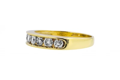 18ct Yellow Gold Diamond Wedding Band 0.50ct